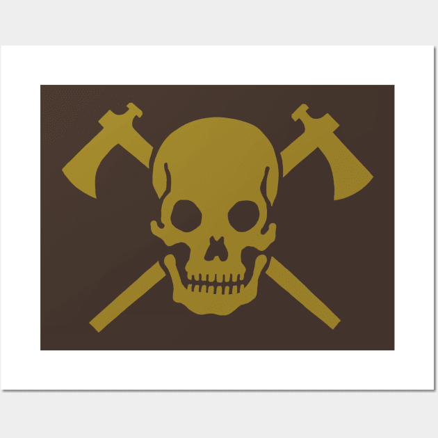 Skull Tomahawk Wall Art by Art from the Blue Room